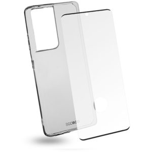 EGOBOO Tempered Glass + Case TPU Transparent (Samsung S21 Ultra)