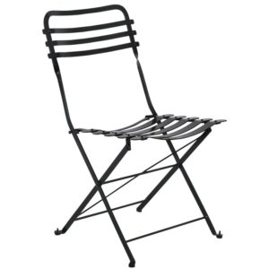 ΖΑΠΠΕΙΟΥ Καρέκλα Μέταλλο Βαφή Μαύρο 45x56x84cm Ε517,7.( 3 άτοκες δόσεις.)