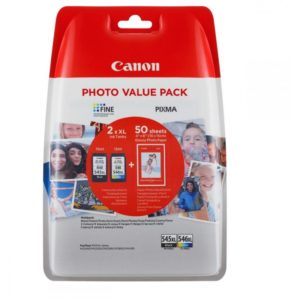Ink Canon PG-545XL CL-546XL Value Pack High Yield Black and Colour and 50s 4″x6″. 8286B006.( 3 άτοκες δόσεις.)