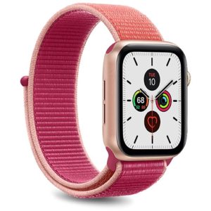 Puro nylon wristband for Apple Watch 38-40mm - Sunset Pink Coral-Pink