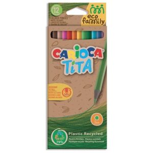 Carioca EcoFamily Tita ξυλομπογιές 12 χρωμάτων (Σετ 12τεμ).