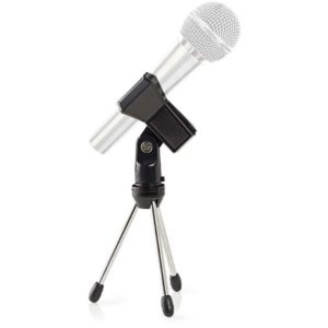 NEDIS MPST05BK Microphone Table Stand Max 0.8 kg Black Silver NEDIS.
