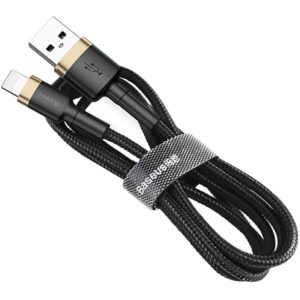 Baseus Cafule Braided USB to Lightning Cable Χρυσό 1m (CALKLF-BV1) (BASCALKLFBV1).