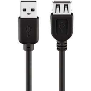 GOOBAY καλώδιο USB 2.0 σε USB (F) 93601, copper, 5m, μαύρο 93601.