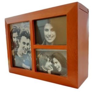 Κουτί ξύλινο με κορνίζες και άλμπουμ για φωτογραφίες Y15,5x7x20.