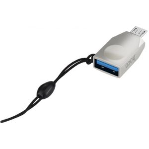 Αντάπτορας OTG Hoco UA10 Micro USB σε USB 3.0 Θηλυκό. Ασημί.