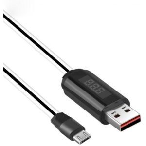 Καλώδιο σύνδεσης Hoco U29 LED Display USB σε Micro-USB 2.0A Fast Charging Λευκό 1m.