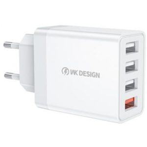 Charger 33W WK USBx4 QC3.0 White WP-U125