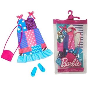 Mattel Barbie Fashion Pack: Summer Dress Sandals Purse (HBV36).