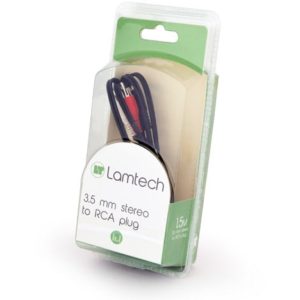 LAMTECH 3,5MM STEREO TO RCA PLUG CABLE 1,5M BLISTER LAM020830