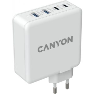 Canyon Power adapter H-100 GaN PD 100W QC 3.0 30W White - CND-CHA100W01. CND-CHA100W01.( 3 άτοκες δόσεις.)