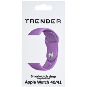 Ανταλλακτικό Λουράκι Trender TR-ASL41VT Σιλικόνης για Apple Watch 40/41mm Βιολετί.