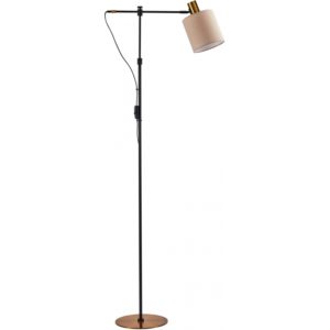 Home Lighting SE21-GM-39-SH3 ADEPT FLOOR LAMP Gold Matt and Black Metal Floor Lamp Brown Shade 77-8347( 3 άτοκες δόσεις.)
