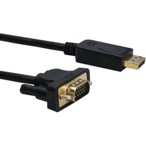 POWERTECH καλώδιο DisplayPort σε VGA PTH-070, 1080p/60Hz, 2m, μαύρο PTH-070.