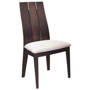 SAMBER Καρέκλα, Οξυά Καρυδί Burn Beech, Ύφασμα Καφέ 50x57x101cm Ε7867,1 (Σετ 2τεμ.).( 3 άτοκες δόσεις.)