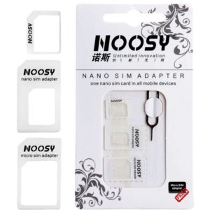 NOOSY Nano SIM & Micro SIM Adapter Set, λευκό SIM-002.