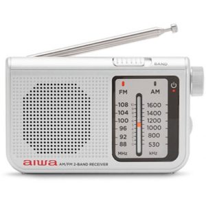 AIWA POCKET AM/FM RADIO WITH DUAL ANALOG TUNER SILVER RS-55/SL( 3 άτοκες δόσεις.)
