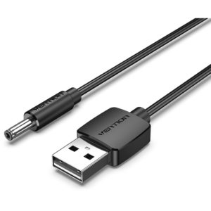 VENTION USB to DC 3.5mm Barrel Jack Power Cable 1.5M Black (CEXBG).