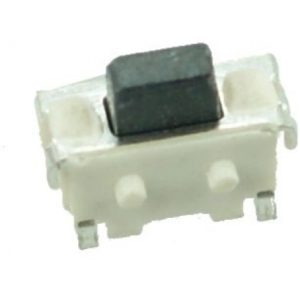 SMD Button - 2 PIN, Nickel, Silver/Black SMD-003.