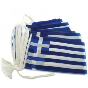 Ελληνική σημαία γιρλάντα 6μ. (Σετ 6τεμ).