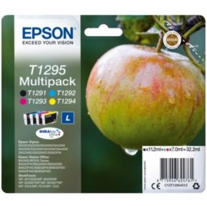 Ink Epson T12954010 MultiPack - 4Cartridges with pigment ink new series Apple -Size L. C13T12954012.( 3 άτοκες δόσεις.)