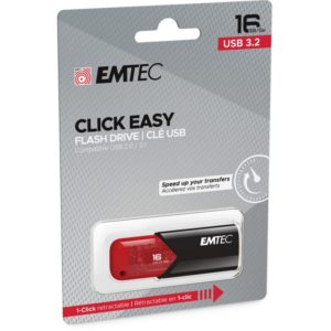 Emtec USB3.2 Click Easy B110 16GB Red. ECMMD16GB113.