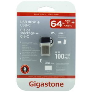 Gigastone Prime Series USB 3.0 Flash Drive και USB-C 64GB OTG για Smartphones & Tablet UC-5400B Refurbished 5 Years Guarantee.