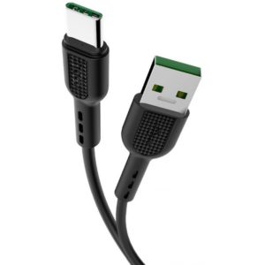 Καλώδιο σύνδεσης Hoco X33 Surge USB σε USB-C Fast Charging 5A Μαύρο 1m.