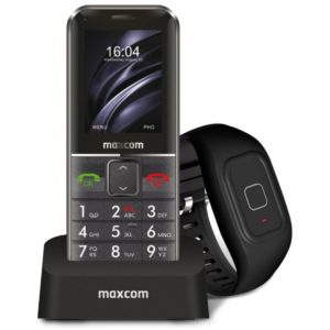 Maxcom MM735 2.4 2G IP67 με Ασύρματο Βραχιόλι SOS, GPS, Bluetooth, Κάμερα 2.0MP, Ραδιόφωνο, Φακό και Πλήκτρο Έκτακτης Ανάγκης Μαύρο.( 3 άτοκες δόσεις.)