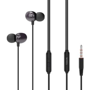 YISON earphones με μικρόφωνο X5, 3.5mm, 1.2m, μαύρα X5-BK.