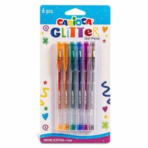 Carioca glitter στυλο gel 6 χρωμάτων σε blister (Σετ 12τεμ).