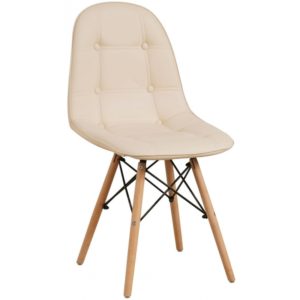 ArteLibre Καρέκλα PEEP Μπεζ PVC/Ξύλο 44x52.5x84cm.( 3 άτοκες δόσεις.)