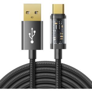JOYROOM καλώδιο USB σε USB-C S-UC027A12, 3A, 1.2m, μαύρο S-UC027A12-BK.