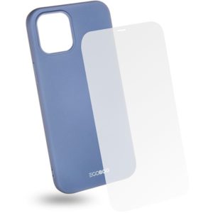 EGOBOO Tempered Glass + Case Rubber TPU Grey (iPhone 12 Pro Max)
