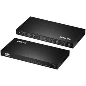 POWERTECH splitter HDMI σε 8x HDMI PTH-049, 4K, μαύρο PTH-049.( 3 άτοκες δόσεις.)