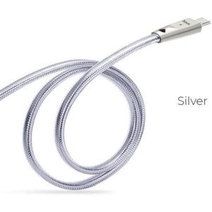 HOCO U9 ZINC ALLOY JELLY KNITTED TYPE-C CHARGING CABLE, ΑΣΗΜΙ