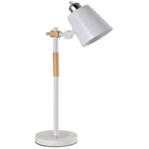 Home Lighting YQ-25110 SAM WHITE METAL-WOOD TABLE LAMP 77-4496( 3 άτοκες δόσεις.)
