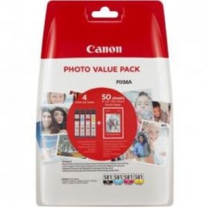 Canon CLI-581 BK,C,M,Y Ink Cartridge, Photo Paper Value Pack. 2106C005.( 3 άτοκες δόσεις.)