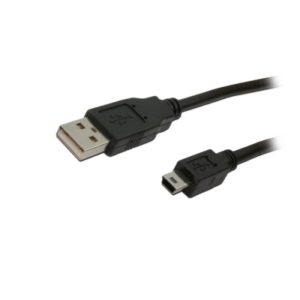 Καλώδιο MediaRange USB 2.0 AM/Mini-BM (Mini-USB) 1.5M Black (MRCS113).