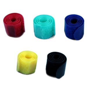 MediaRange Hook and Loop cable ties 16x215mm Assorted Colours (5) (MRCS302).