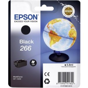 Ink Epson T266140 Black Work Force 100F. C13T26614010.