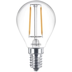 Philips E14 LED Warm White Filament Ball Bulb 2W (25W) (LPH02394) (PHILPH02394).
