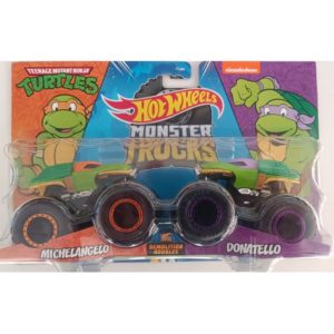 Mattel Hot Wheels Monster Trucks: Demolition Doubles - Teenage Mutant Ninja Turtles Michelangelo VS Donatello (HNX31).