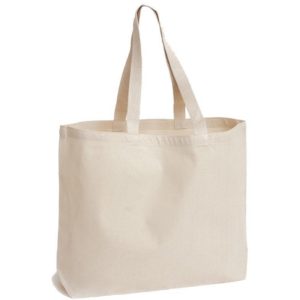 Τσάντα βαμβακερή με μακρύ χερούλι Υ38x44x14εκ. (Σετ 3τεμ).