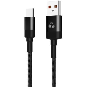 POWERTECH Καλώδιο USB σε USB-C eco round PTR-0081, copper, 1m, μαύρο PTR-0081.