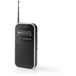 NEDIS RDFM1110SI FM / AM Radio 1.5 W Pocket Size Silver / Black NEDIS.