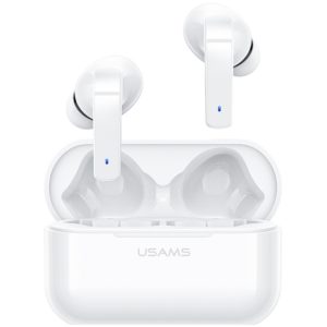 USAMS earphones με θήκη φόρτισης LY06, True Wireless, ANC, λευκά BHULY06.( 3 άτοκες δόσεις.)