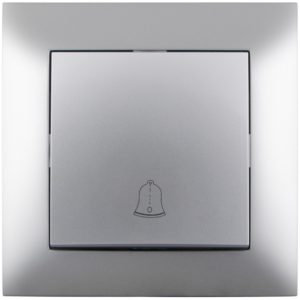 Entac Arnold Recessed doorbell switch Silver.
