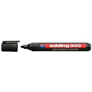 EDDING ανεξίτηλος μαρκαδόρος 300, 1.5-3mm, επαναγεμιζόμενος, μαύρος 4-300001.