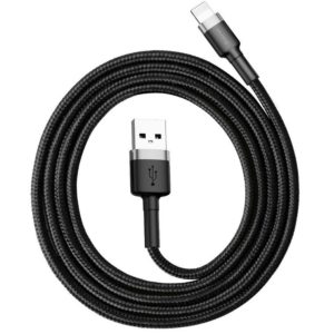 Baseus Cafule Braided USB to Lightning Cable Μαύρο 2m (CALKLF-CG1)